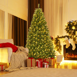 NNECW 2.1 M Pre-Lit Artificial Christmas Tree with Multicolored LED Lights for Festival
