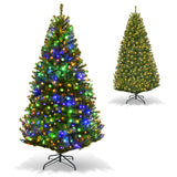 NNECW 2.1 M Pre-Lit Artificial Christmas Tree with Multicolored LED Lights for Festival