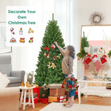 NNECW 2.1 M Pre-Lit Artificial Christmas Tree with Multicolored LED Lights for Festival