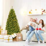 NNECW 2.1 M Pre-Lit Artificial Christmas Tree with Multicolored LED Lights for Festival