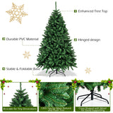NNECW 1.83m Christmas Tree with 1355 Tips & Foldable Metal Stand