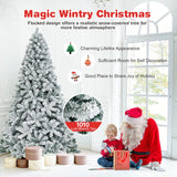 NNECW 2.3m Snow Flocked Artificial Christmas Tree with 1010 Tips
