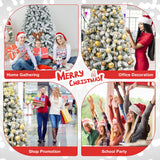 NNECW 2.3m Snow Flocked Artificial Christmas Tree with 1010 Tips