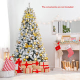 NNECW 2.3m Snow Flocked Artificial Christmas Tree with 1010 Tips
