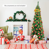 NNECW 1.98 M Artificial Pencil Christmas Tree with LED Lights for Home & Shop