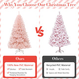 NNECW 1.8 M Artificial Hinged Christmas Tree with Sturdy Metal Stand for Home