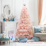 NNECW 1.8 M Artificial Hinged Christmas Tree with Sturdy Metal Stand for Home