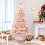 NNECW 1.8 M Artificial Hinged Christmas Tree with Sturdy Metal Stand for Home