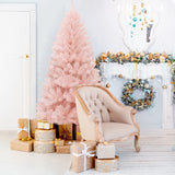 NNECW 1.8 M Artificial Hinged Christmas Tree with Sturdy Metal Stand for Home