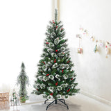 NNECW 1.5 M Mixed Artificial Christmas Tree with Pre Decorated Holly Berries for Christmas