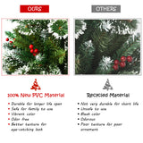 NNECW 1.5 M Mixed Artificial Christmas Tree with Pre Decorated Holly Berries for Christmas