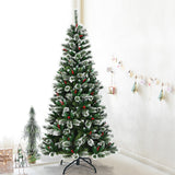 NNECW 2.1 M Artificial Christmas Tree with Pre Decorated Holly Berries for Christmas