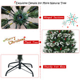 NNECW 2.1 M Artificial Christmas Tree with Pre Decorated Holly Berries for Christmas