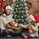 NNECW 2.1 M Artificial Christmas Tree with Pre Decorated Holly Berries for Christmas