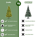 NNECW 1.8M Artificial Christmas Tree with 250 LED Lights for Decorations