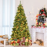 NNECW 2.1M Artificial Christmas Tree with 350 LED Lights for Decorations