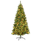 NNECW 2.1M Artificial Christmas Tree with 350 LED Lights for Decorations