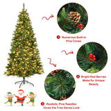 NNECW 2.1M Artificial Christmas Tree with 350 LED Lights for Decorations