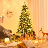 NNECW 2.1M Artificial Christmas Tree with 350 LED Lights for Decorations