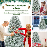 NNECW 1.8 M Pine Needle Artificial Christmas Tree with 586 Branch Tips and a Metal Stand for Decorations