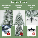 NNECW 1.8 M Pine Needle Artificial Christmas Tree with 586 Branch Tips and a Metal Stand for Decorations