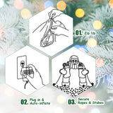 NNECW 2M Inflatable Christmas Santa Riding Polar Bear with Shaking Head