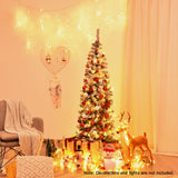 NNECW Slim Snow Flocked Christmas Tree for Home Decoration &amp Gift -1.8M
