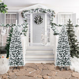 NNECW Slim Snow Flocked Christmas Tree for Home Decoration &amp Gift -1.8M