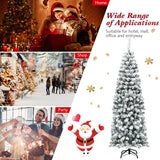 NNECW Slim Snow Flocked Christmas Tree for Home Decoration &amp Gift -1.8M