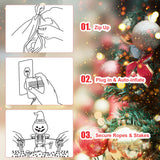 NNECW 230CM Inflatable Christmas Stocking Arch with Disco Santa Claus for Christmas/Yard