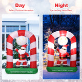 NNECW 230CM Inflatable Christmas Stocking Arch with Disco Santa Claus for Christmas/Yard