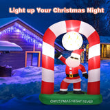 NNECW 230CM Inflatable Christmas Stocking Arch with Disco Santa Claus for Christmas/Yard