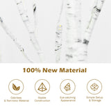 NNECW 1.5 M Artificial Twig Birch Tree with 72 Warm White LED Lights for Christmas