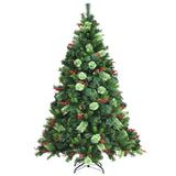 NNECW 1.5m Artificial Christmas Tree with Pine Cones for Decorations