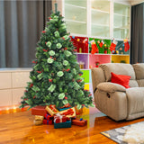 NNECW 1.8m Artificial Christmas Tree with Pine Cones for Decorations