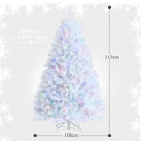 NNECW 183cm White Artificial Christmas Tree with 792 Iridescent Branch Tips