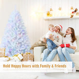 NNECW 183cm White Artificial Christmas Tree with 792 Iridescent Branch Tips