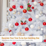 NNECW 183cm White Artificial Christmas Tree with 792 Iridescent Branch Tips