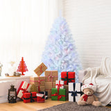 NNECW 183cm White Artificial Christmas Tree with 792 Iridescent Branch Tips