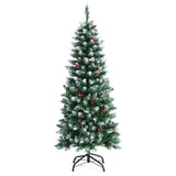 NNECW 1.5 M Pre-lit Christmas Tree with 408 PVC Branch Tips for Residential Commercial Use