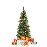 NNECW 1.5 M Pre-lit Christmas Tree with 408 PVC Branch Tips for Residential Commercial Use