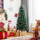 NNECW 1.5 M Pre-lit Christmas Tree with 408 PVC Branch Tips for Residential Commercial Use
