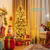NNECW 1.5 M Pre-lit Christmas Tree with 408 PVC Branch Tips for Residential Commercial Use