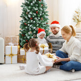 NNECW 1.5 M Pre-lit Christmas Tree with 408 PVC Branch Tips for Residential Commercial Use