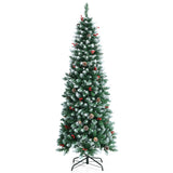 NNECW 1.8 M Pre-lit Christmas Tree with 618 PVC Branch Tips for Residential Commercial Use