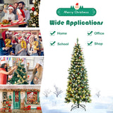 NNECW 1.8 M Pre-lit Christmas Tree with 618 PVC Branch Tips for Residential Commercial Use