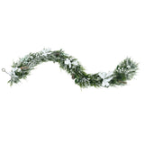 NNECW Artificial Christmas Garland with White Berries for Room Decoration