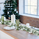 NNECW Artificial Christmas Garland with White Berries for Room Decoration