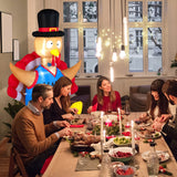 NNECW 182 CM Thanksgiving Inflatable Turkey with Pilgrim Hat for Decoration