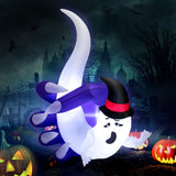 NNECW 180 CM Inflatable White Ghost with Sharp Claws for Halloween Decoration